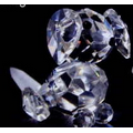 Optic Crystal Dog Figurine on Skateboard